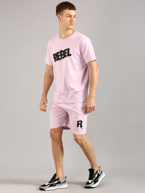 Pink Printed Regular Fit Co-Ords Set